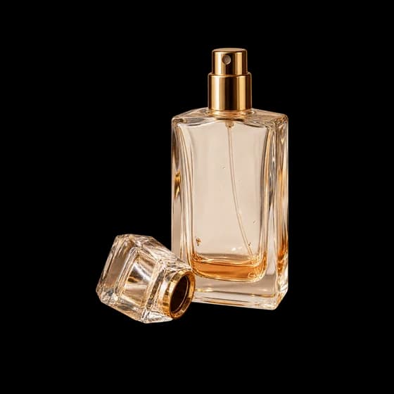 Un flacon de parfum presque vide